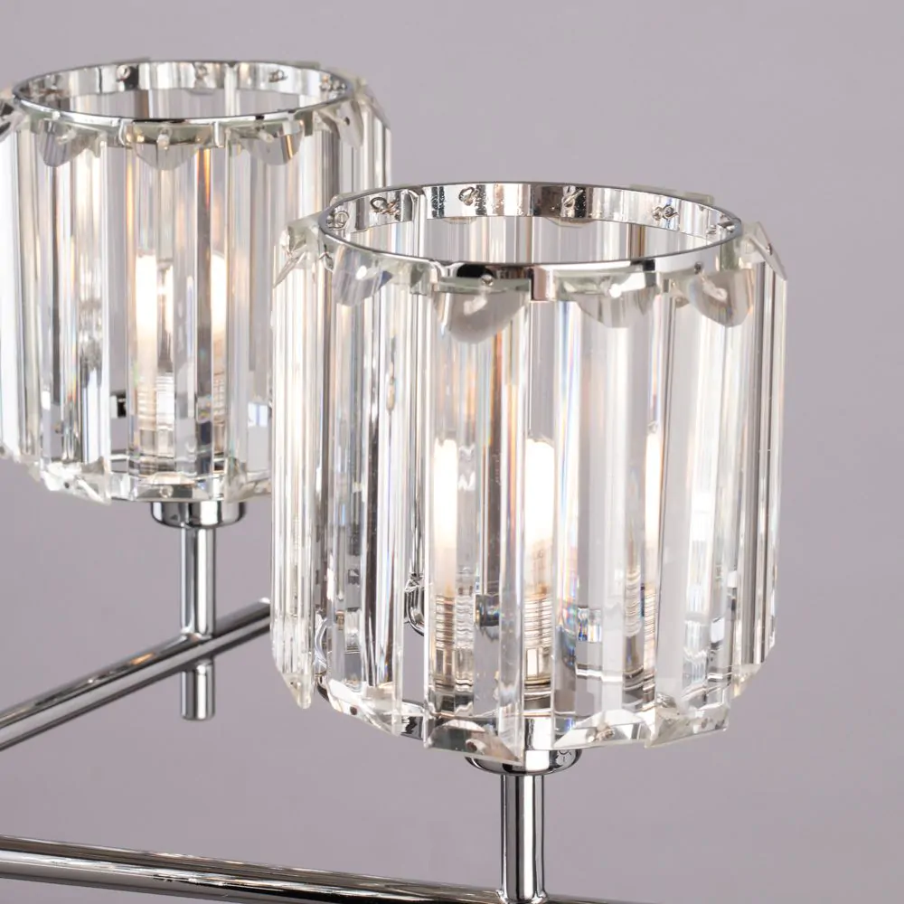 Shirley Large Semi Flush Bathroom Ceiling Light, Chrome - Image 5