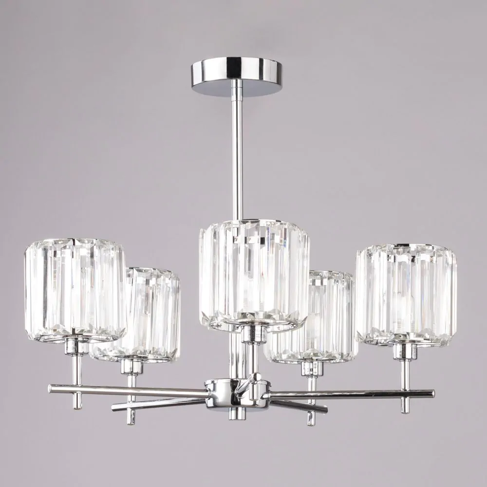 Shirley Large Semi Flush Bathroom Ceiling Light, Chrome - Image 4