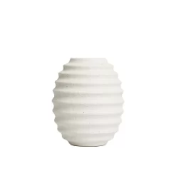 Small Beehive Style Ceramic Vase, Cream