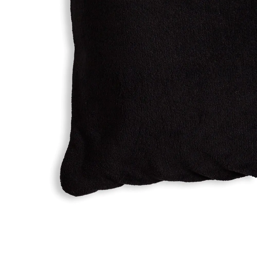 Small Microfleece Cushion, Black - Image 3