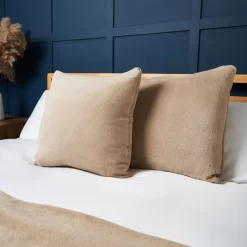 Small Microfleece Cushion, Latte