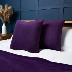 Small Microfleece Cushion, Plum