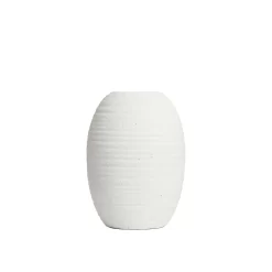 Small Textured Ceramic Vase, Cream