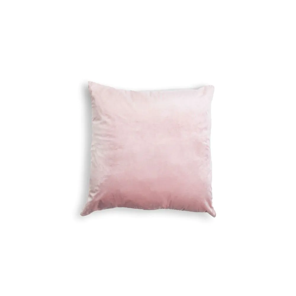 Small Velour Cushion, Blush - Image 2