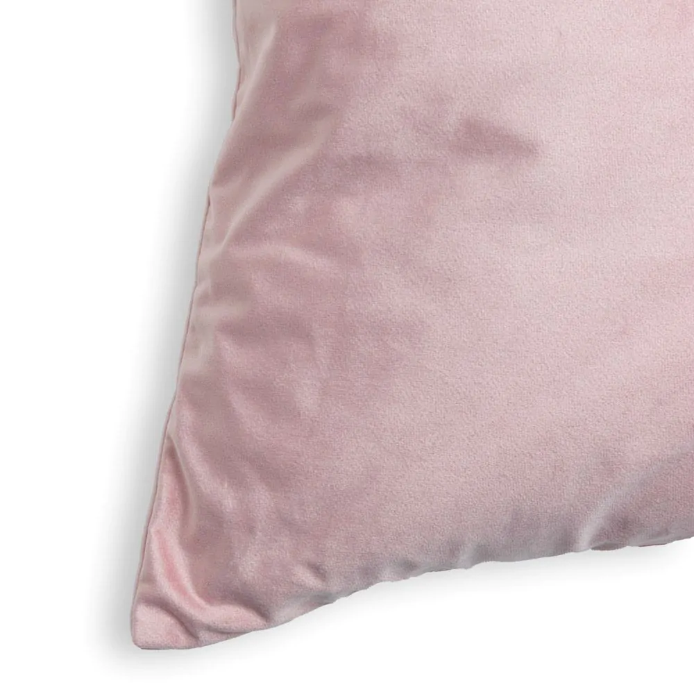 Small Velour Cushion, Blush - Image 3