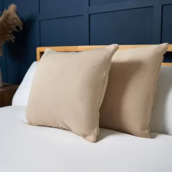 Snow Fleece Cushion, Champagne