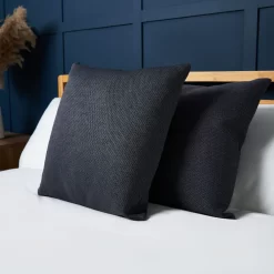 Snow Fleece Cushion, Charcoal