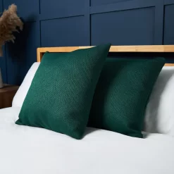 Snow Fleece Cushion, Green