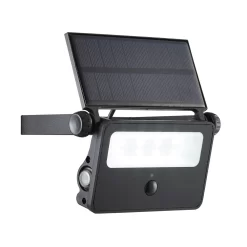 Solar Powered LED Outdoor Security Wall Light With PIR Sensor, Black