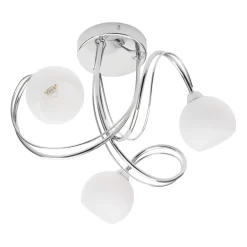 Soni Small Flush Ceiling Light, Chrome