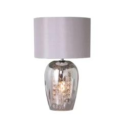 Sophia Smoked Glass Table Lamp, Grey