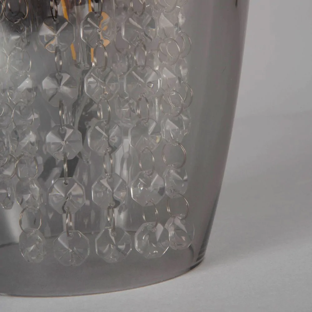 Sophia Smoked Glass Table Lamp, Grey - Image 5