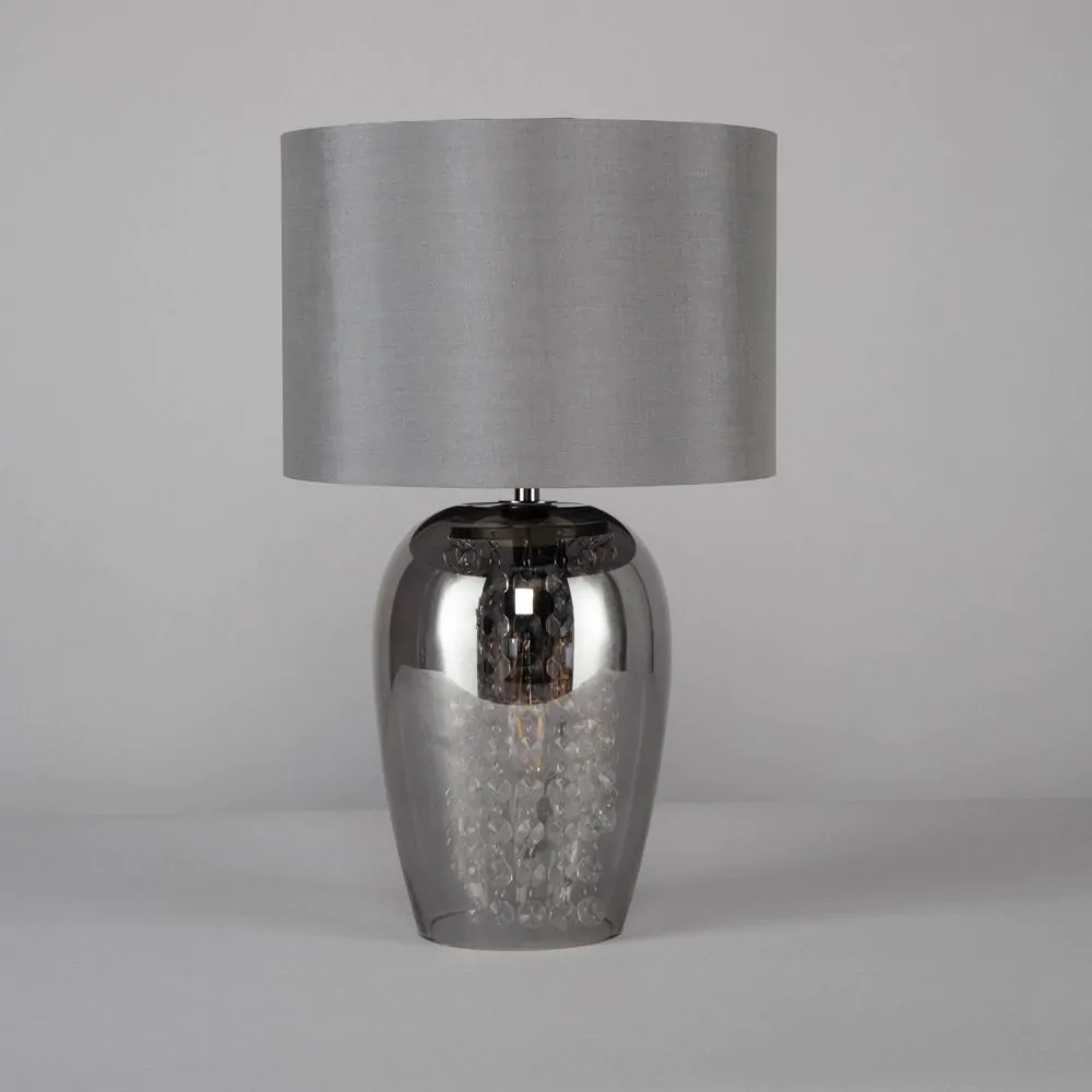 Sophia Smoked Glass Table Lamp, Grey - Image 4