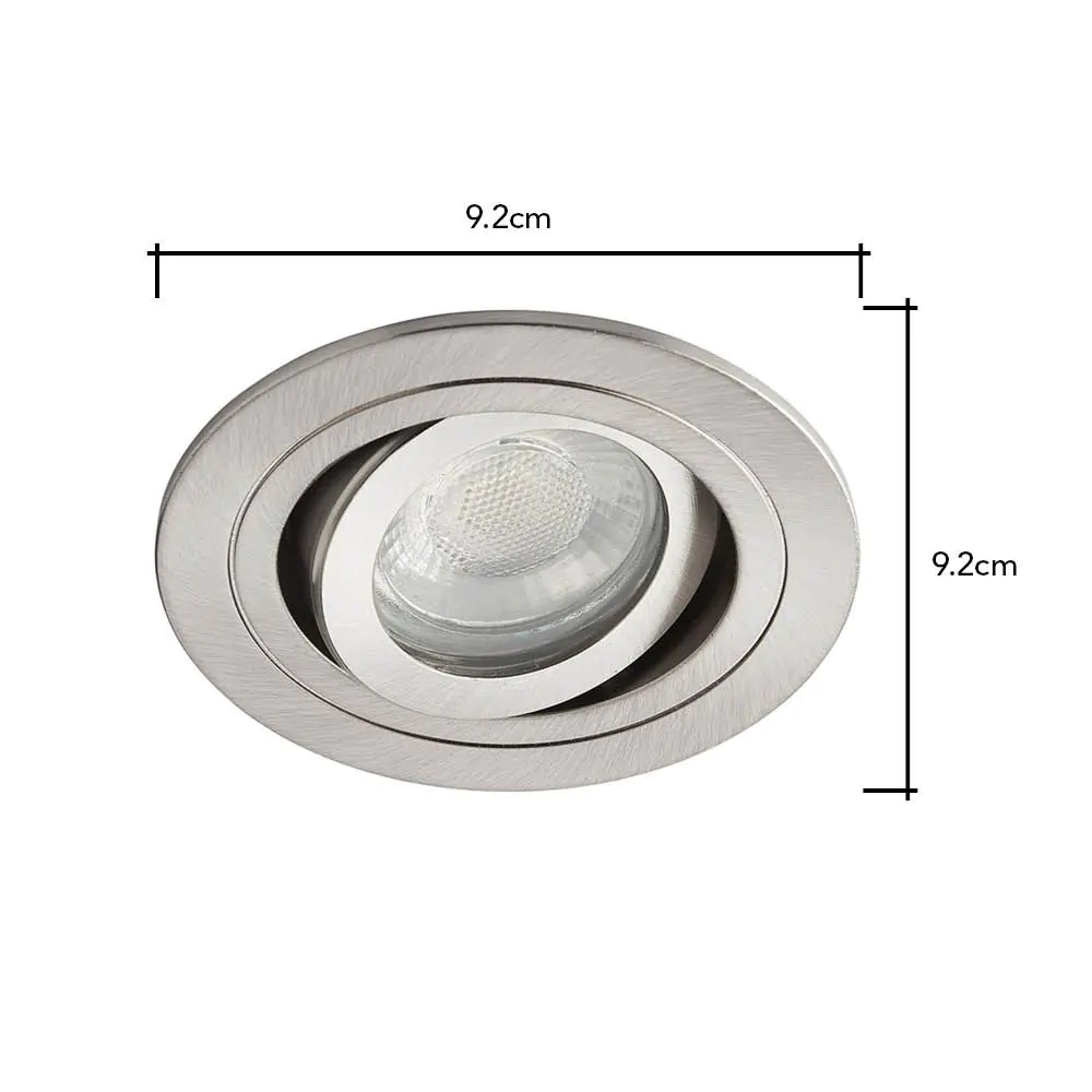 Fion Circular IP65 Tiltable Downlight, Satin Chrome - Image 9