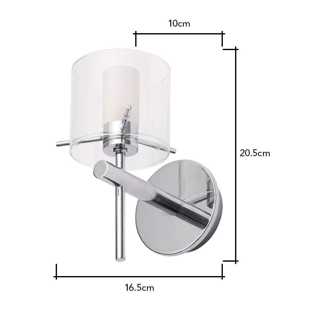 Jean Single Bathroom Wall Light, Chrome - Image 7