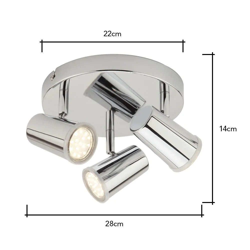 Frida Bathroom Ceiling Spotlight Plate, Chrome - Image 7