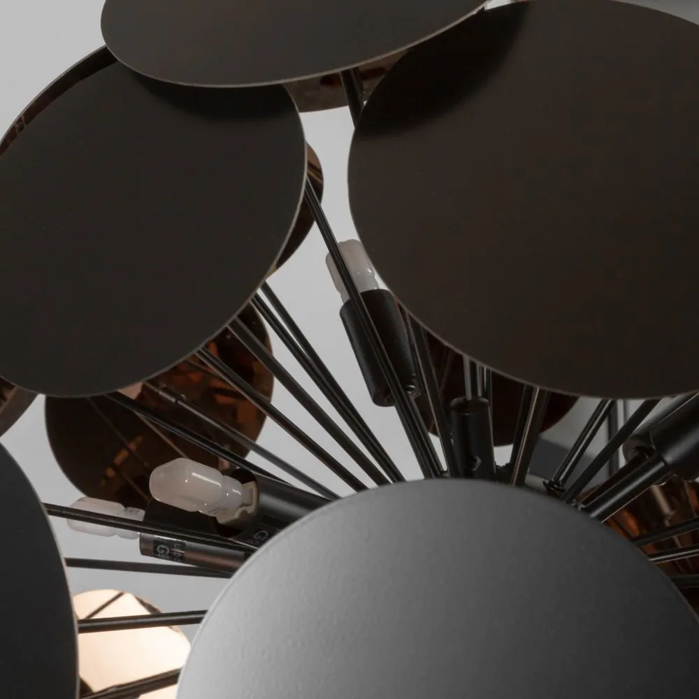 Sputnik Discs Ceiling Pendant Light, Matte Black - Image 5