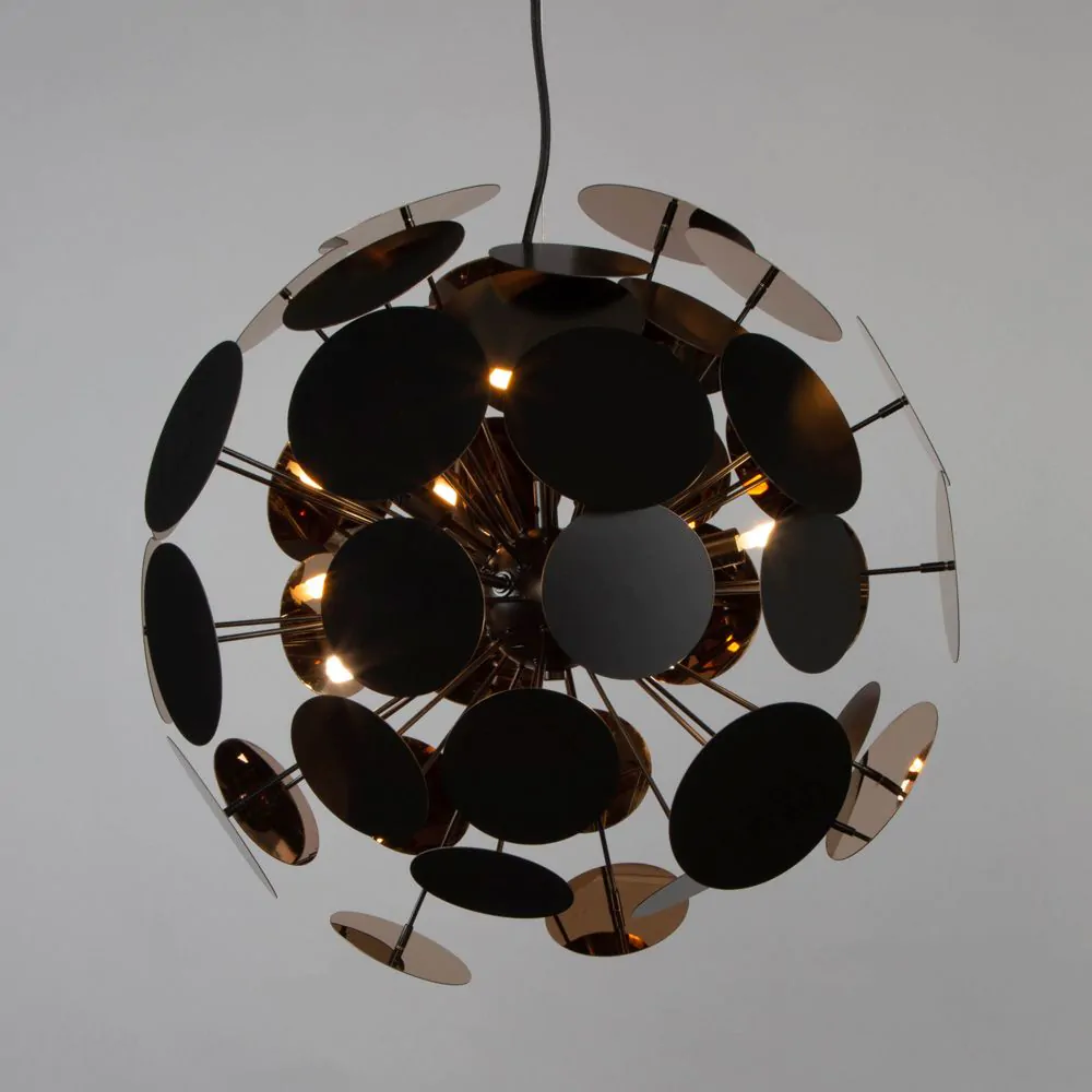 Sputnik Discs Ceiling Pendant Light, Matte Black - Image 3