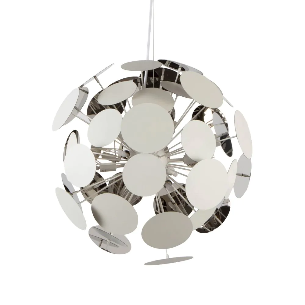 Sputnik Discs Ceiling Pendant Light, Matte White