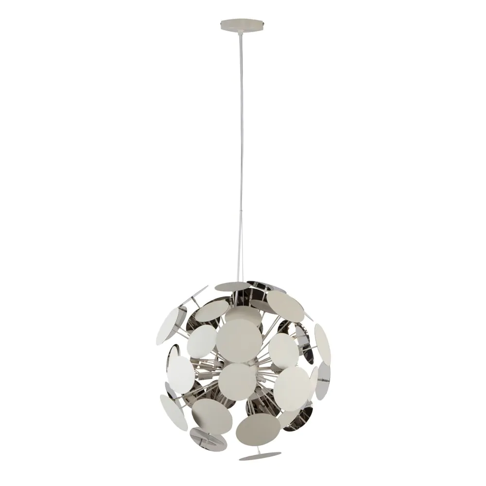 Sputnik Discs Ceiling Pendant Light, Matte White - Image 6