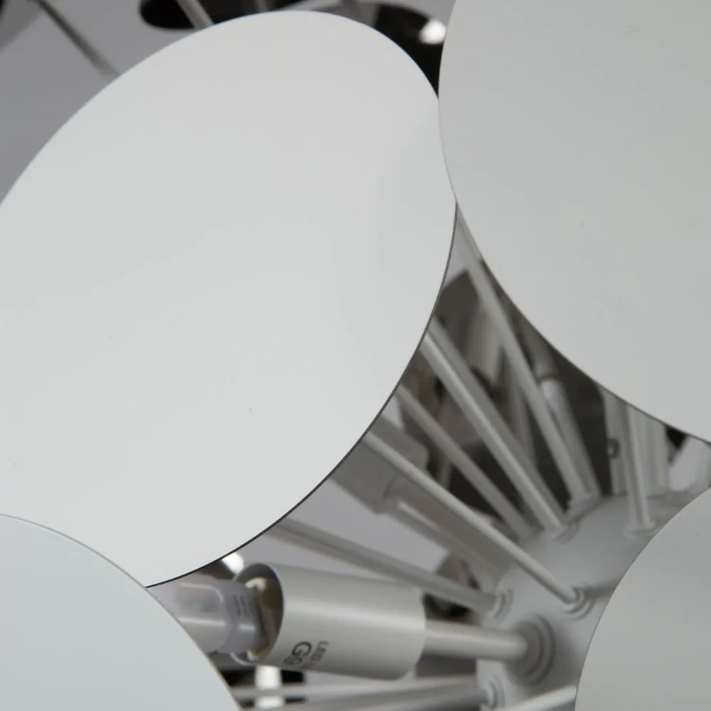 Sputnik Discs Ceiling Pendant Light, Matte White - Image 5