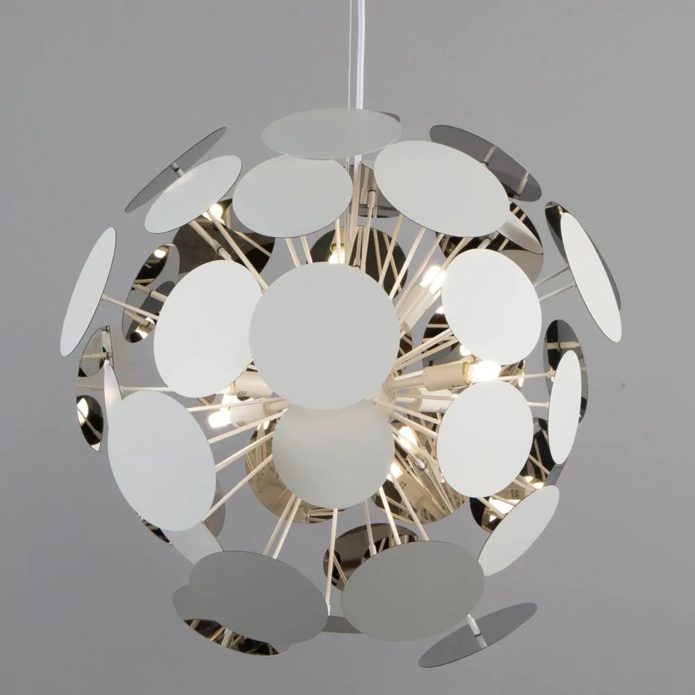 Sputnik Discs Ceiling Pendant Light, Matte White - Image 3
