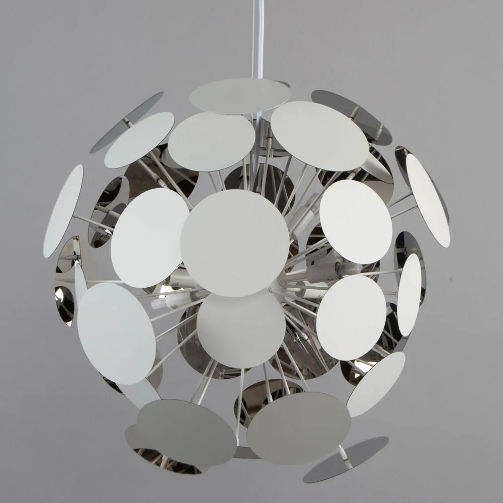 Sputnik Discs Ceiling Pendant Light, Matte White - Image 4