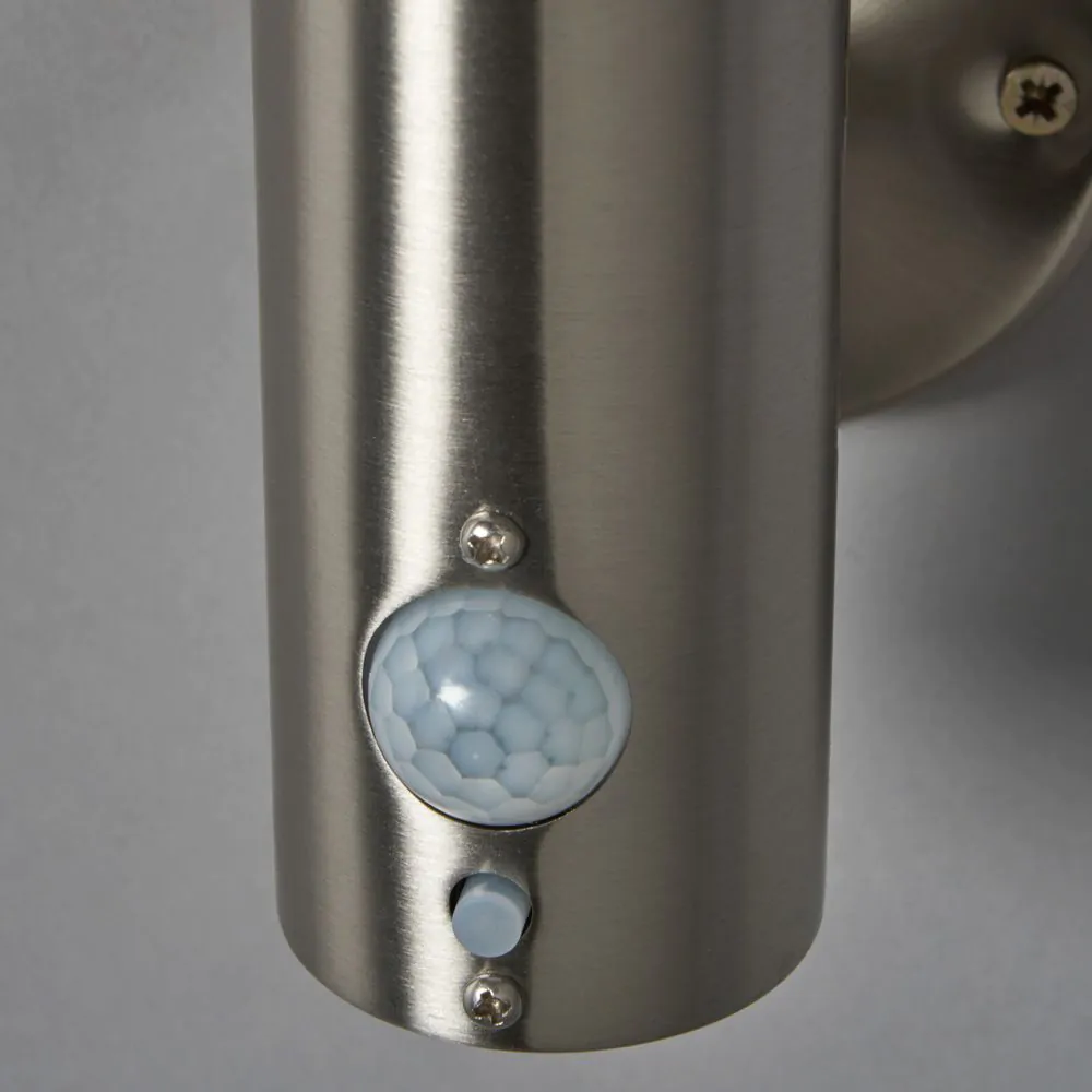 Tarak LED Outdoor Solar Wall Light With PIR Sensor, Stainless Steel - Image 5