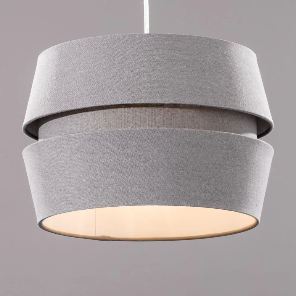 Three Layer Linen Easyfit Shade, Grey - Image 3