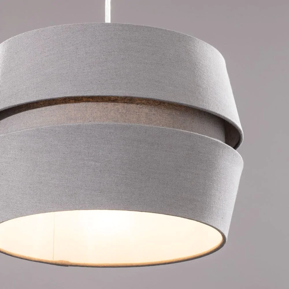 Three Layer Linen Easyfit Shade, Grey - Image 5