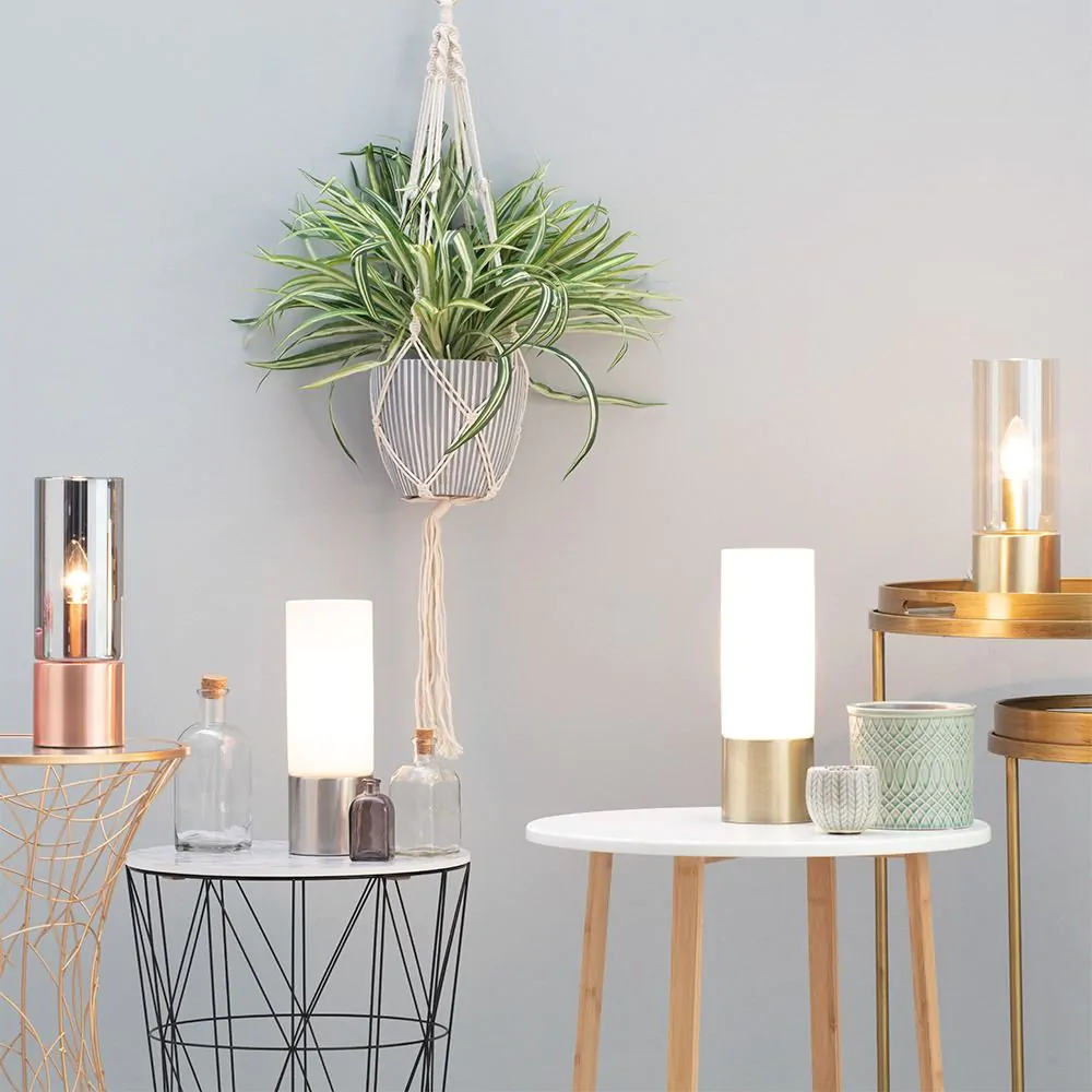 Tilly Touch Sensitive Table Lamp, Satin Brass - Image 6