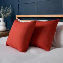 Twin Pack Of Cushions, Terracotta
