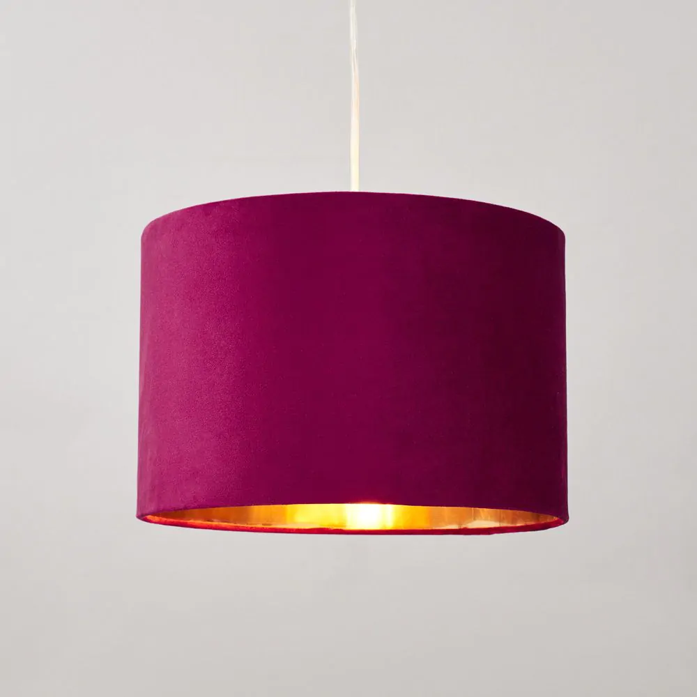 Velvet 30cm Easyfit Shade, Raspberry Red - Image 3