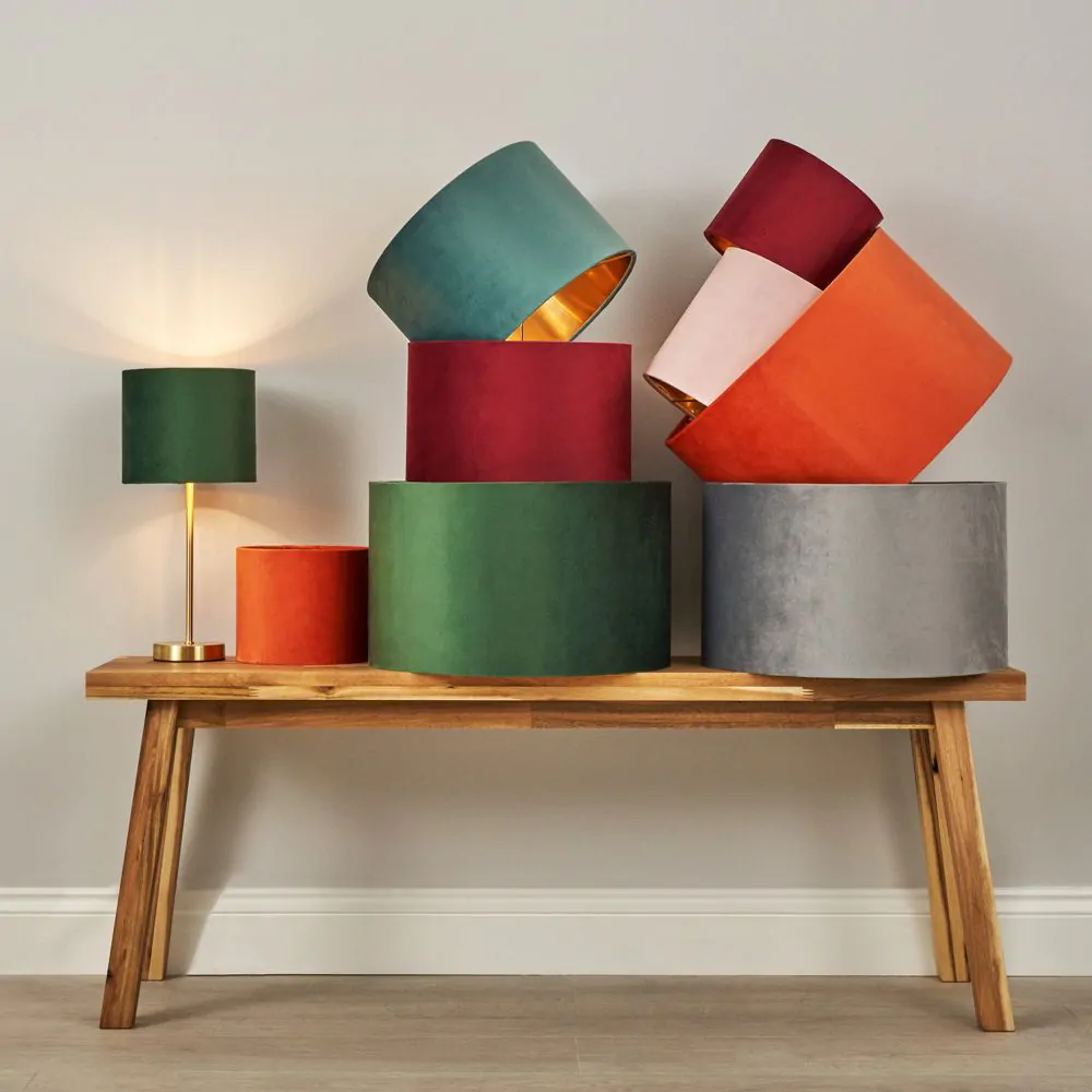 Velvet 30cm Easyfit Shade, Raspberry Red - Image 6