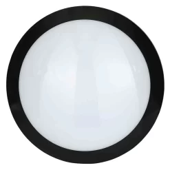 Stanley Verese IP66 Outdoor LED Flush Ceiling Or Wall Light With Sensor, Black