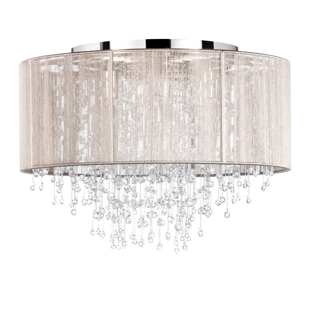 Viola Flush Ceiling Light, Champagne