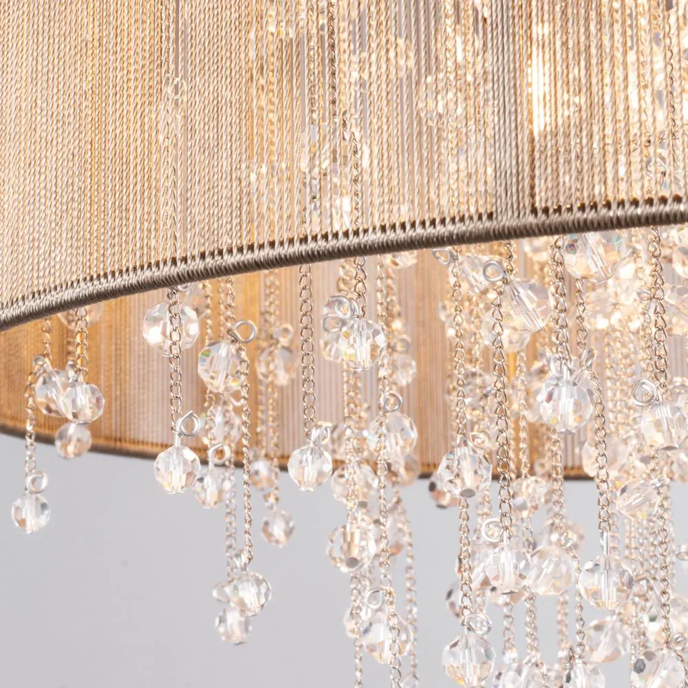 Viola Flush Ceiling Light, Champagne - Image 5