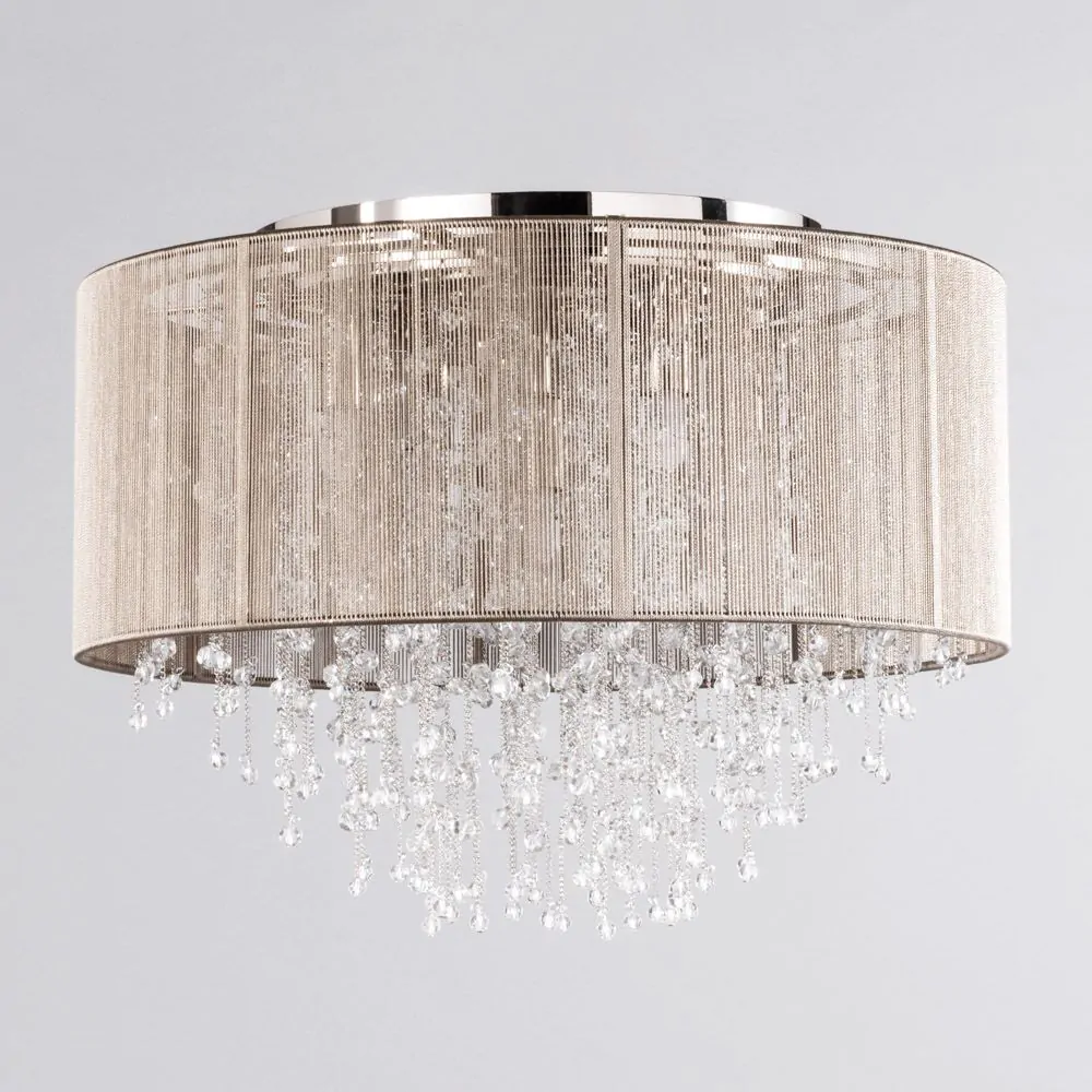 Viola Flush Ceiling Light, Champagne - Image 4