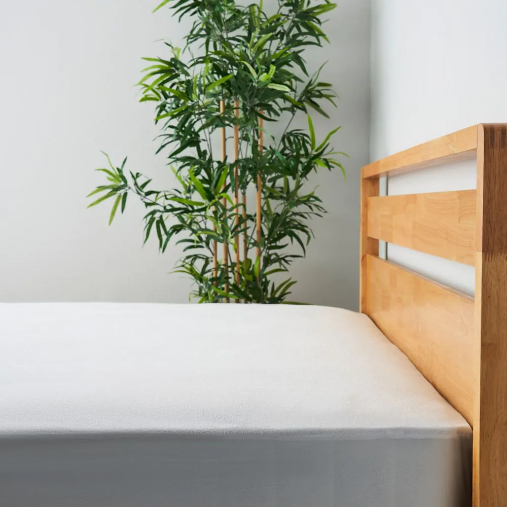 Waterproof Mattress Protector Single, White