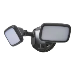 Wilson Twin 20 Watt LED Outdoor Flood Light, Dark Grey