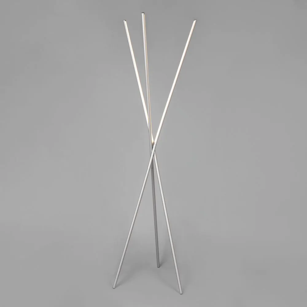 Zaha Stick LED Floor Lamp, Silver - Image 3
