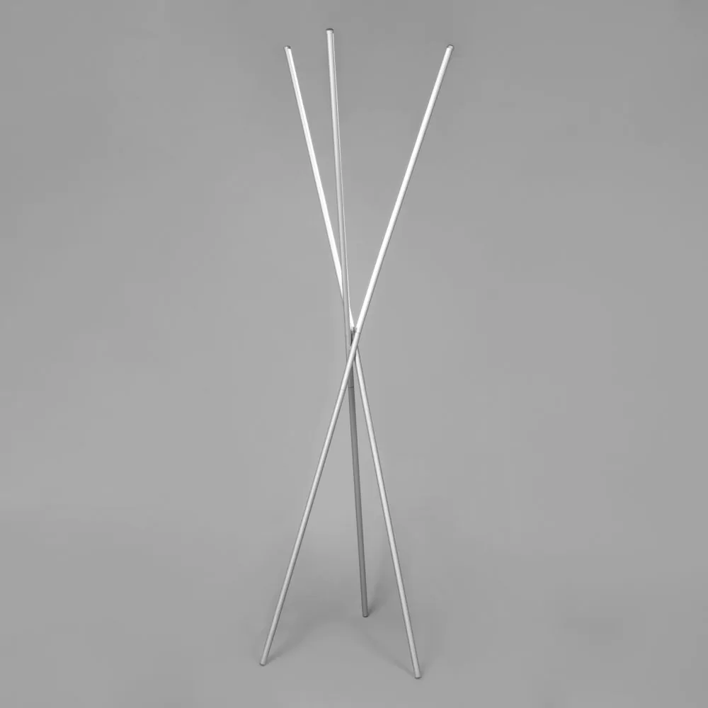Zaha Stick LED Floor Lamp, Silver - Image 4