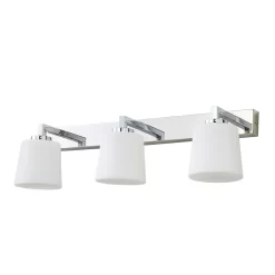 Zia Triple Bathroom Wall Light, Chrome